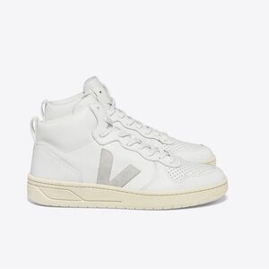 Veja high top sneakers white leather size 9